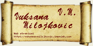 Vuksana Milojković vizit kartica